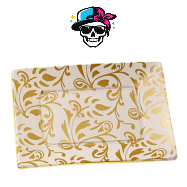 Producto - BANDEJA PLASTICA BLANCA FLORES