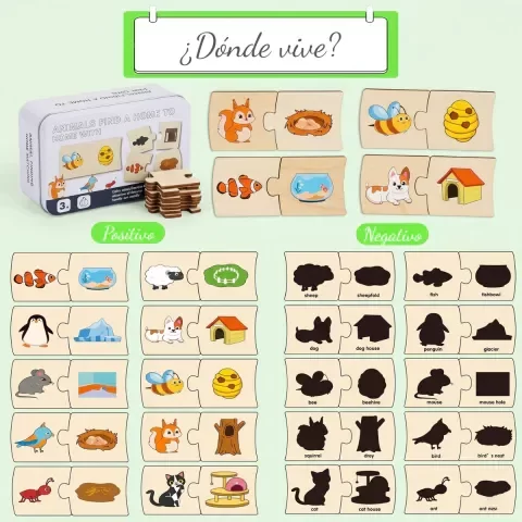 Producto - Juego de Asociación Dónde Vive