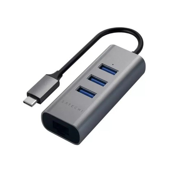 Producto - Satechi St Tc2n1usb31am USB C 2in1 3port Ethernet Gris Espacial