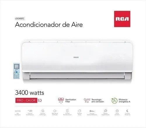 Producto - AIRE ACONDICIONADO SPLIT RCA 3400 F/C