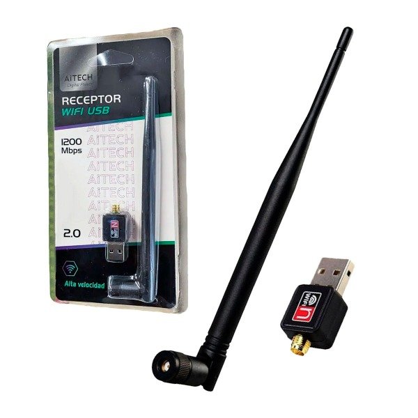Producto - Antena Receptor Adaptador WiFi USB 300 Mbps