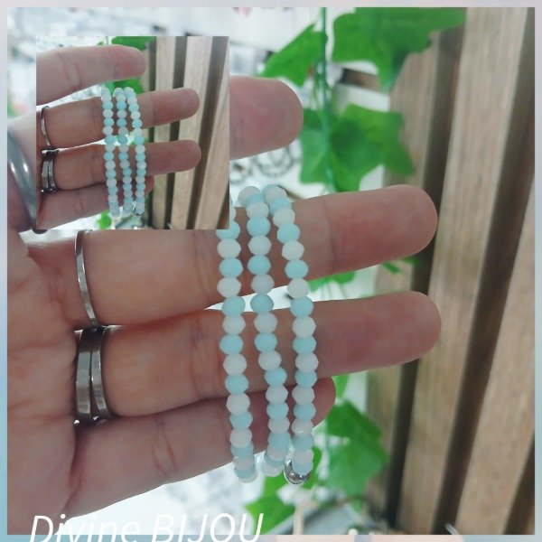 Producto - Pulsera elástica de Argentina cristales acero