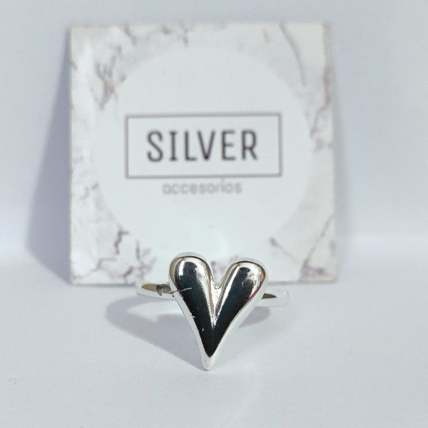 Producto - Anillo chunky corazón liso t17 AB