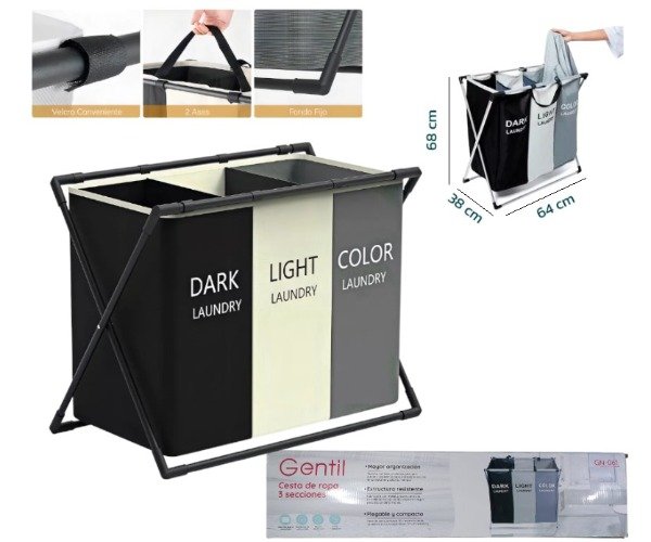 Producto - Cesto canasto ropa organizador x3