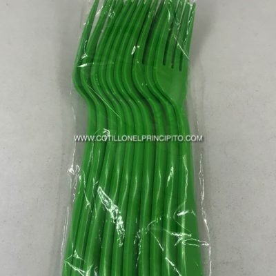 Producto - Tenedor Plástico Verde x10