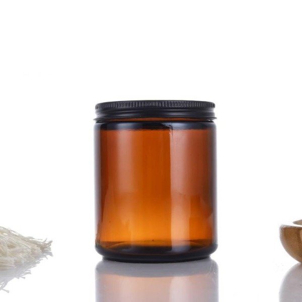 Producto - Frasco De Vidrio Ámbar Con Tapa A Rosca De Aluminio 250ml