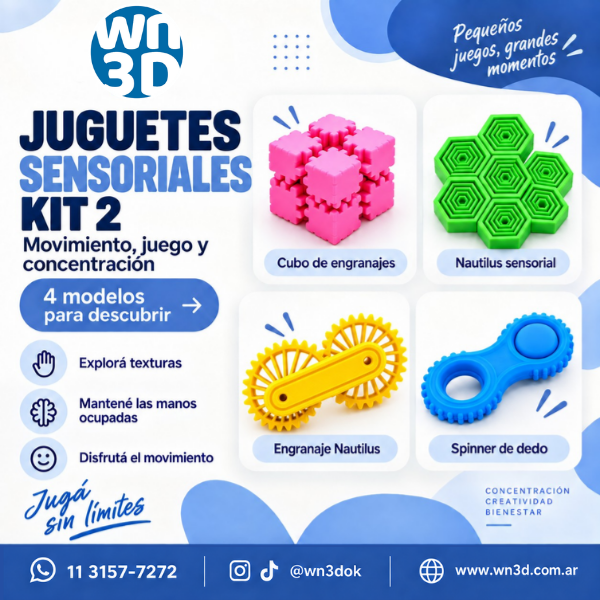 Producto - Kit de Juguetes Sensoriales 2 - 4 modelos