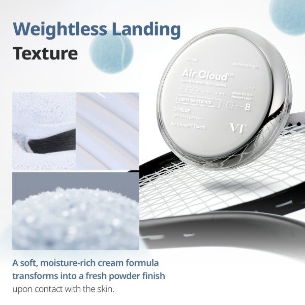 Producto - VT cOSMETICS Air Cloud Water Powder Sun Cushion (SPF 50+ PA++++) 12g - 4