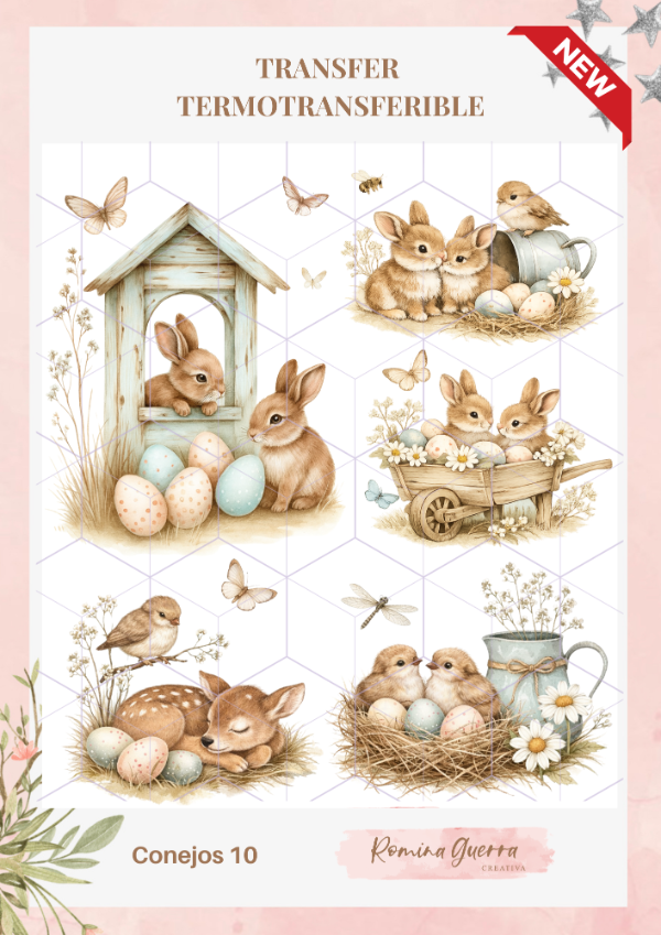 Producto - Transfer termotransferible - Conejos 10