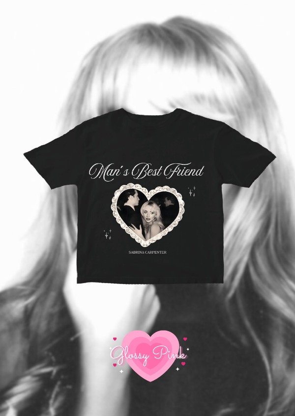 Producto - Baby Tee Sabrina Carpenter corazón - DTF