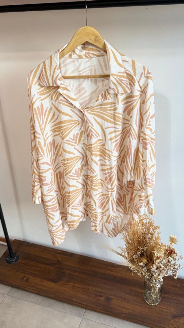 Producto - Camisa Gaia lino hojas