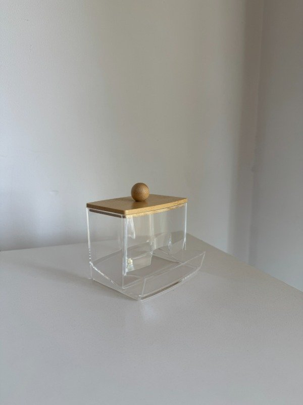 Producto - ORGANIZADOR ACRILICO TAPA BAMBOO (RECTANGULAR)