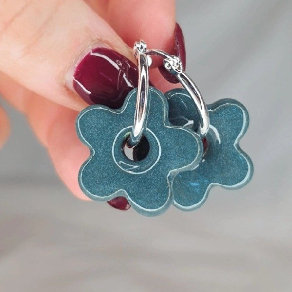 Producto - AROS AMAPOLA - VERDE PETRÓLEO