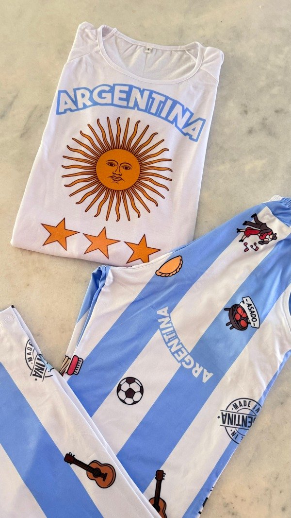 Producto - Pijama Remera + Pantalon largo Argentina 3 estrellas Exclusivo