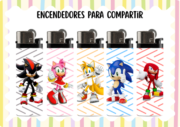 Producto - Set encendedores sonic (x5)
