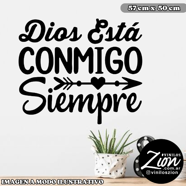 Producto - Vinilo Religioso: Dios esta Conmigo Siempre