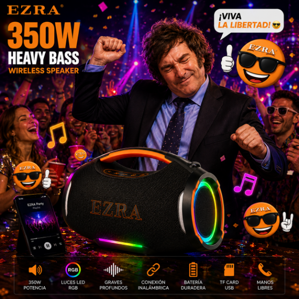 Producto - Parlante Bluetooth Luces RGB Hi-Fi 350w Heavy Bass Batería 16000mah NL111. - 2
