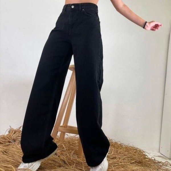 Producto - 671 - JEAN WIDE LEG NEGRO