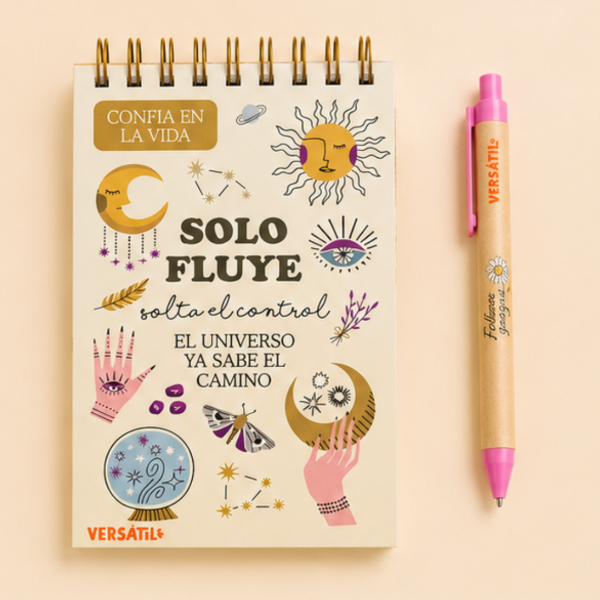 Producto - Libreta Mini Solo Fluye y Lapicera