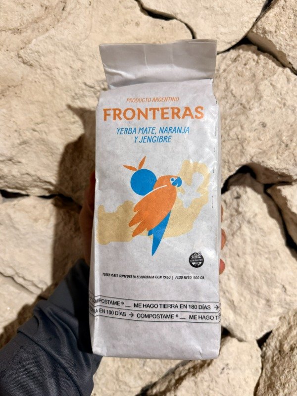 Producto - Yerba Mate Fronteras Naranja y Jengibre 500gr