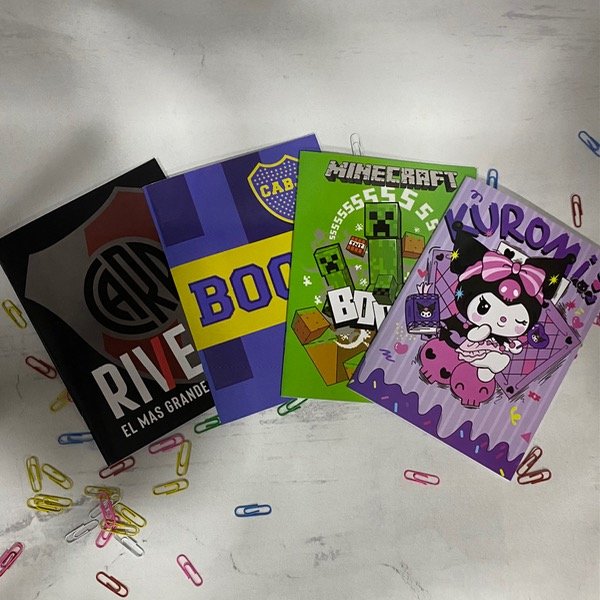 Producto - Cuaderno 24 hojas rayadas tapa blanda personajes