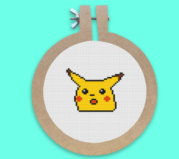 Producto - Surprised Pikachu - Kit de punto cruz