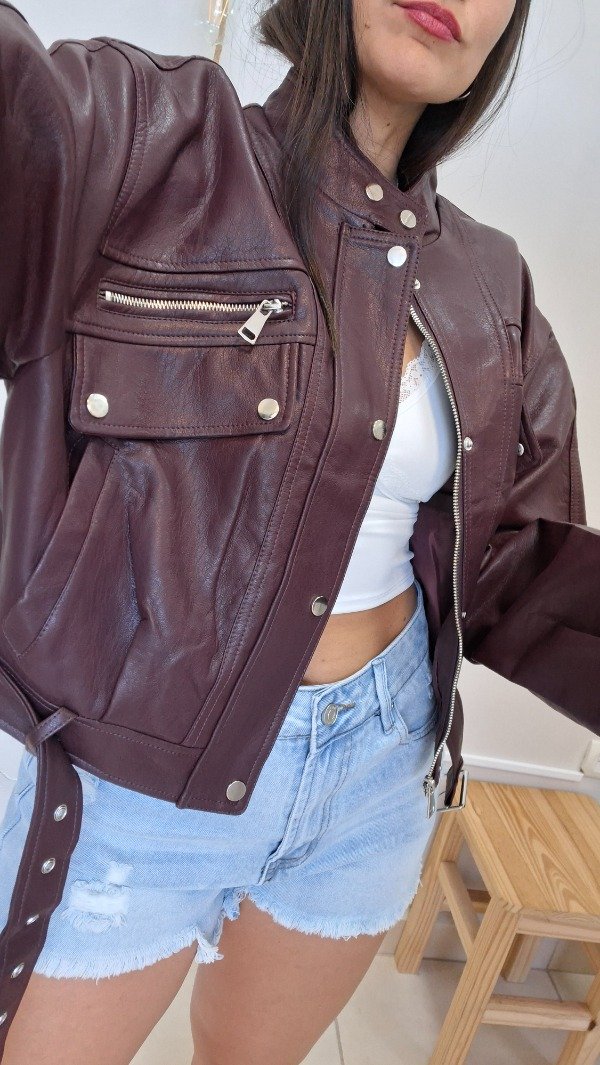 Producto - Campera EVANGELINA bordó