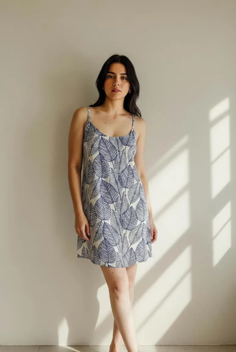 Producto - Vestido Fibrana Hojas