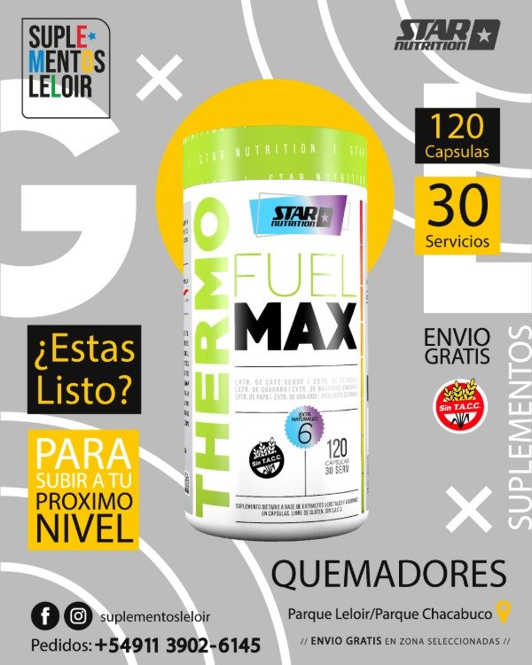 Producto - Thermo Fuel Max - 120 Cápsulas - Star Nutrition