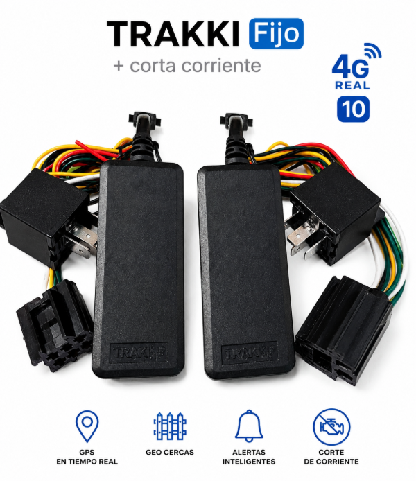 Producto - 2 Gps trakki fijo cableado 4g + relay corta corriente