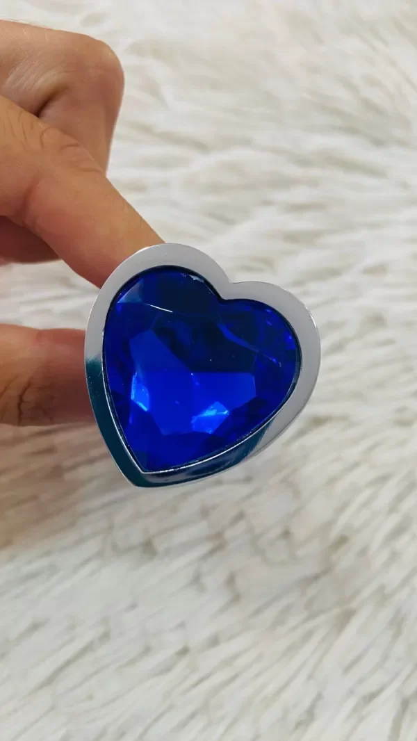 Producto - SEXA PLUG DE METAL CHICO CORAZON AZUL - 2