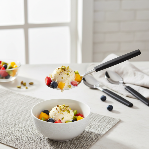 Producto - Cucharas de mesa x 12 unidades mango de plástico Negro