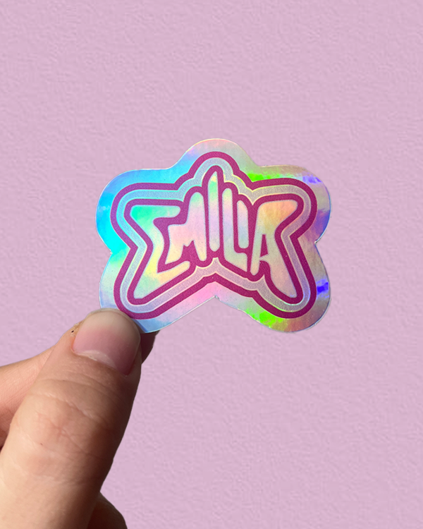 Producto - EMILIA HOLO - Sticker Individual Holografico Emilia
