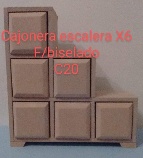 Producto - Cajonera escalera frente biselado