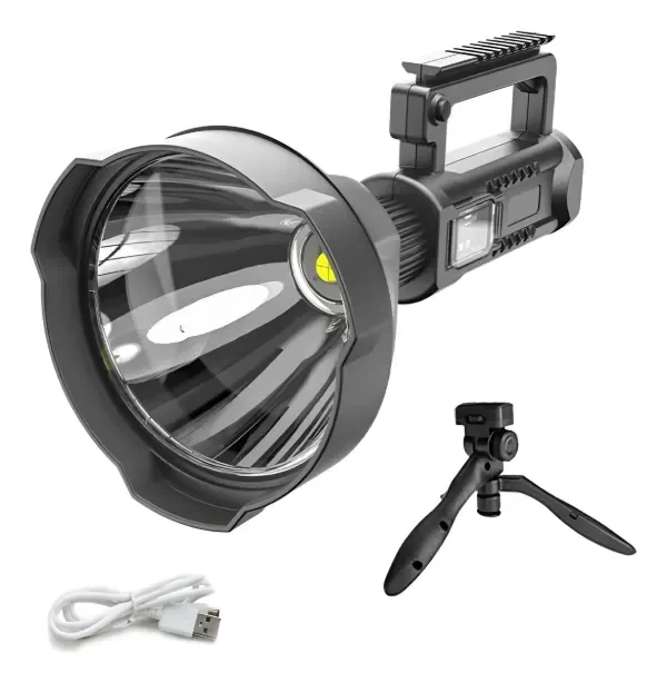 Producto - LINTERNA REFLECTOR Busca Huella Led Recargable Usb Carga