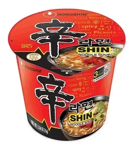 Producto - Ramen Cup Fideo Instantaneo Picante Coreano 68gr- Shin Ramyun
