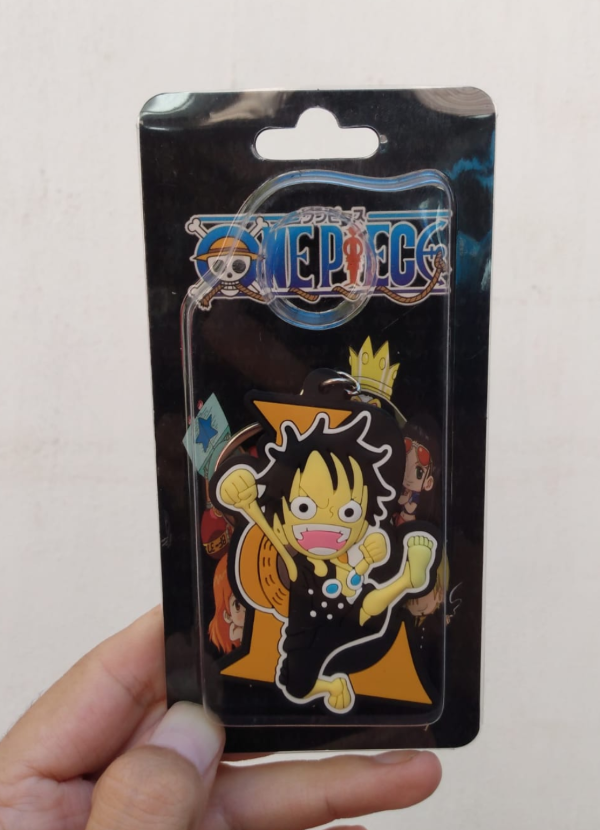 Producto - ONE PIECE - LLAVERO GOMA LUFFY TRAJE NEGRO