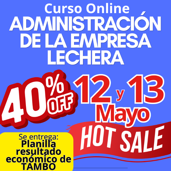 Producto - Curso Online: Administración de la empresa lechera (tambo)