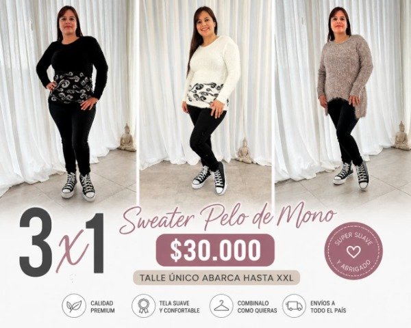 Producto - Combo 3x1 Sweaters Pelo de Mono - 4