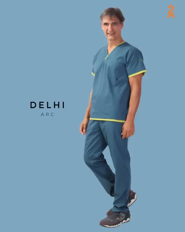 Producto - DELHI ARC Azul aero con detalle verde lima