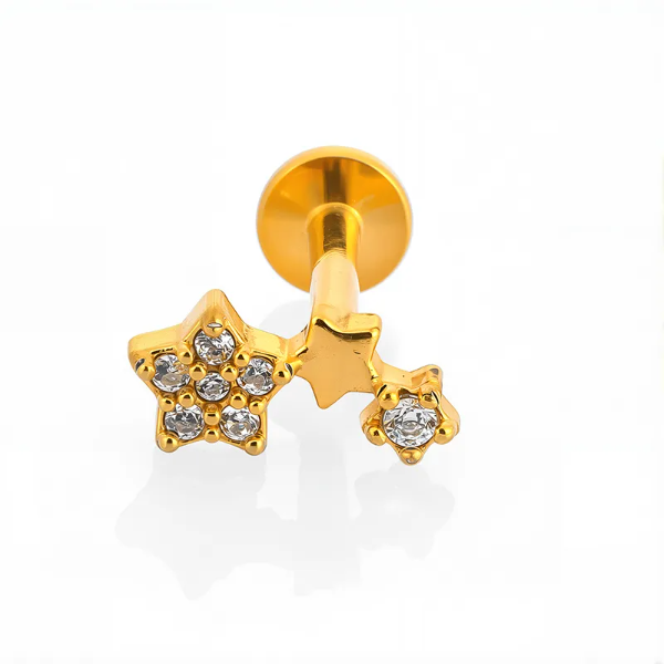 Producto - PIERCING HELIX ESTRELLA DORADO x4