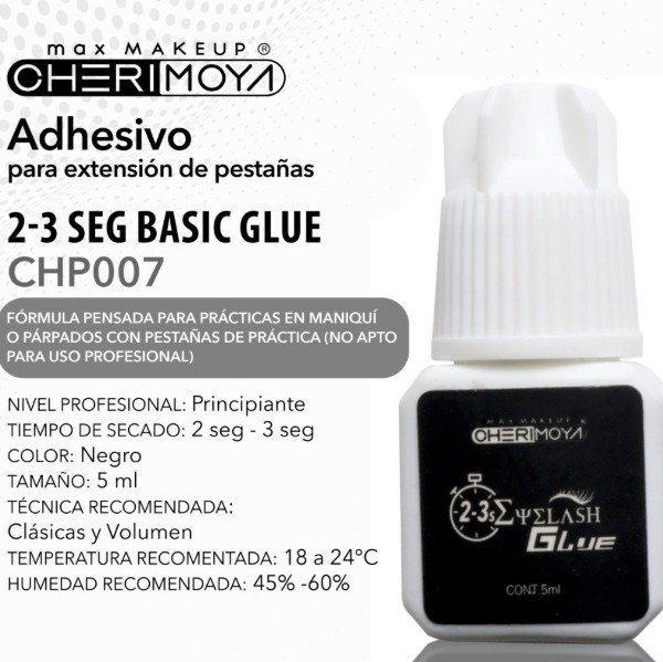 Producto - Adhesivo para extensión de pestaña 5ml basic glue 2-3s - Cherimoya