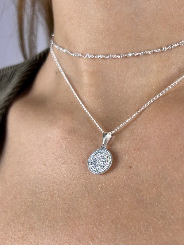 Producto - CADENA DE PLATA SAN BENITO REVERSIBLE CHICO 0043