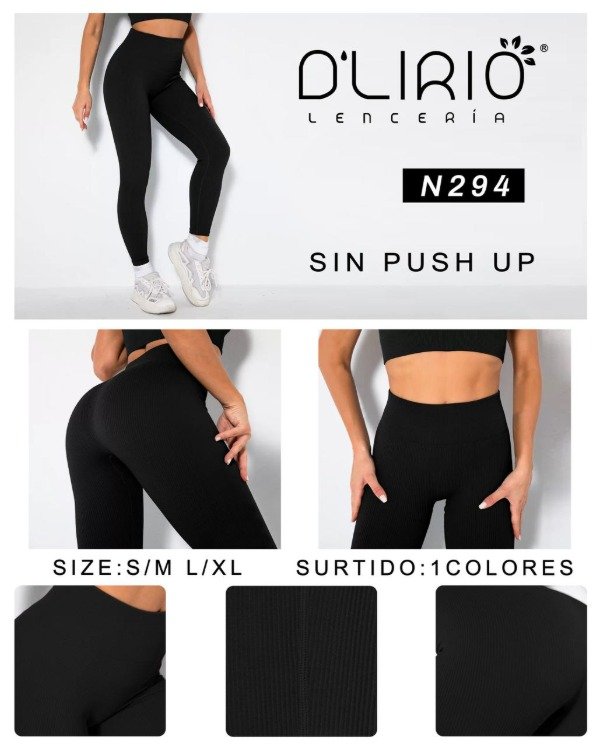 Producto - CALZA LARGA MORLEY PURO NEGRO SIN PUSH UP D'LIRIO N294 (X6)