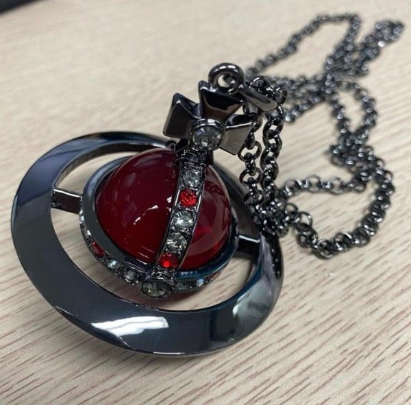 Producto - Collar Orbe Shin Rojo Cromo