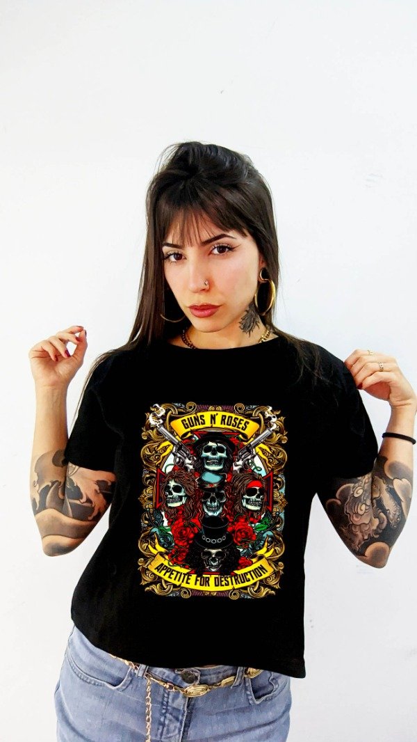 Producto - REMERA CROP MUJER GUNS N' ROSES