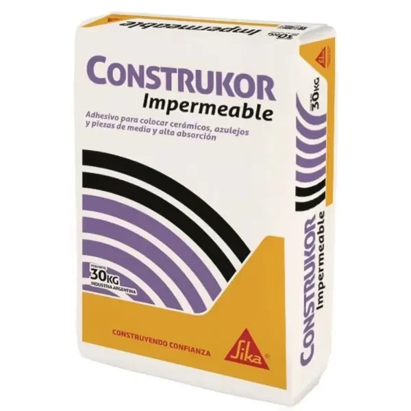 Producto - Adhesivo Pegamento Construkor Impermeable Klaukol 30kg