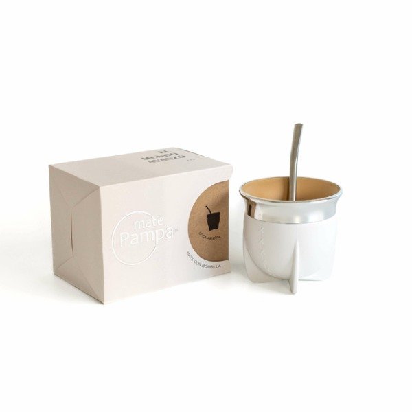 Producto - Mate Pampa Blanco Boca Abierta