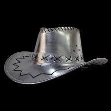 Producto - GORRO COWBOY METALIZADO PLATA  CON LUZ x1