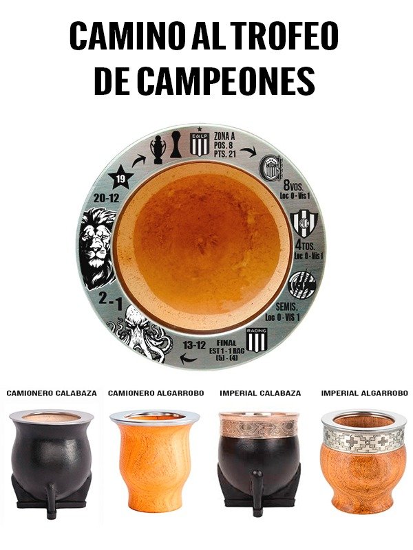 Producto - Mate grabado personalizado PINCHA "Camino al Trofeo de Campeones"